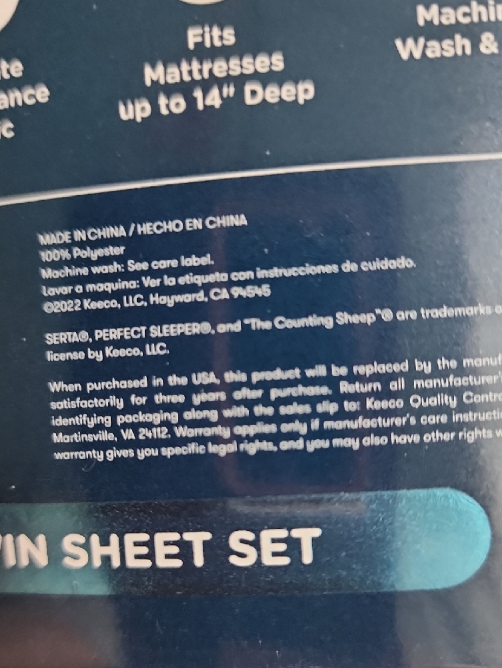 Serta PerfectSleeper ProChill Twin Sheet Set - White - Picture 7 of 8